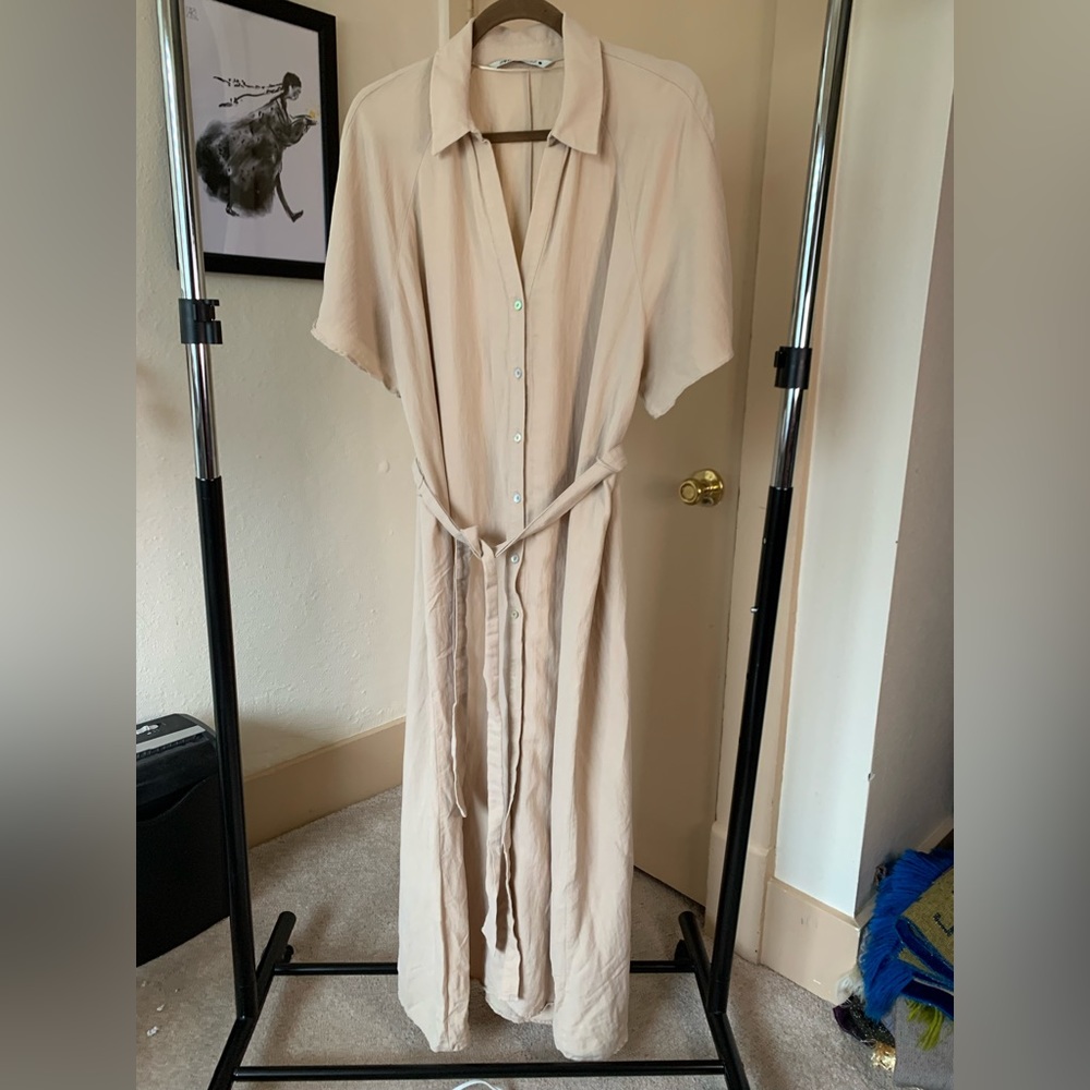 Beige Neutral Zara Dress